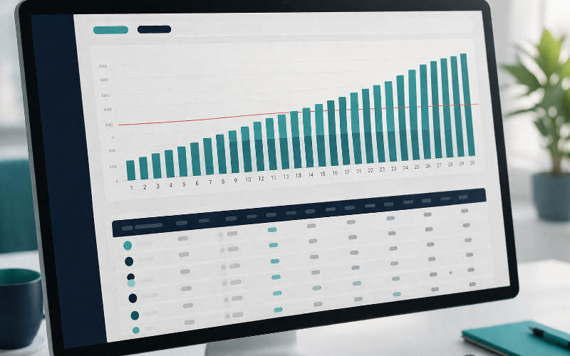 30-year funding projection charts and tables